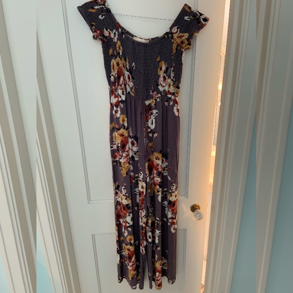 Purple Floral Jumpsuit